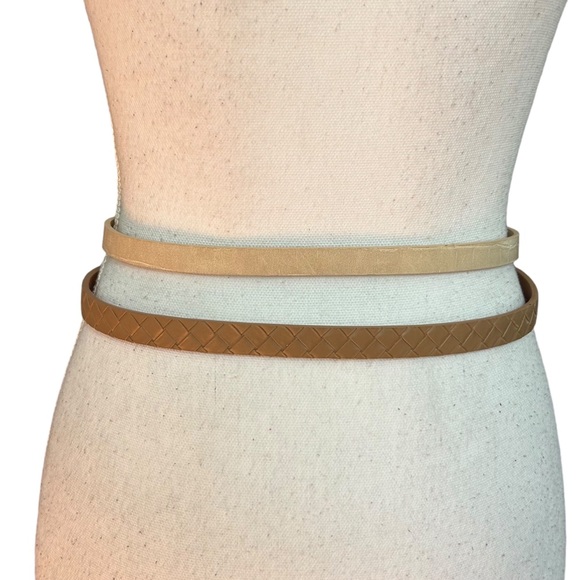 NWT Rachel Roy Variety Two Pack Faux Leather Fashion Skinny Belts Women’s L/XL - Picture 2 of 5